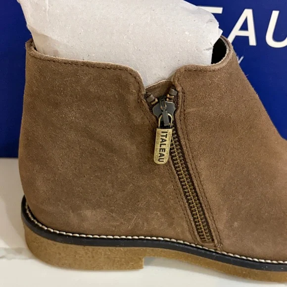 Elegant Brown Suede Ankle Boots- Weatherproof - Picture 8 of 15